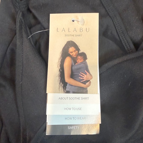 Lalabu‎ NWT Soothe Tank Sleeveless Baby Wearing Shirt Black Size Medium - Picture 8 of 11